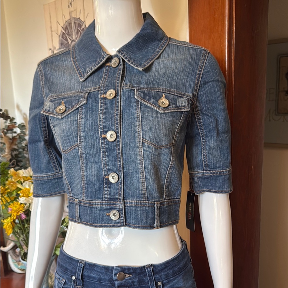 NWT Style&Co size small Stylish Denim Cropped Jacket